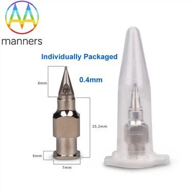 Špičky ihly na dávkovanie kovov